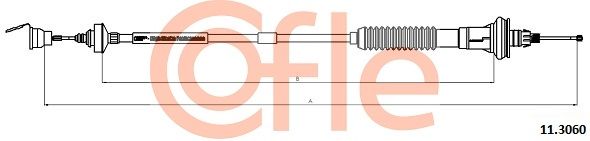 COFLE 92.11.3060 Cable Pull, clutch control