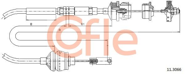 COFLE 92.11.3066 Cable Pull, clutch control