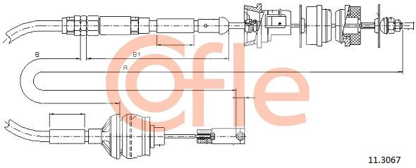 COFLE 92.11.3067 Cable Pull, clutch control