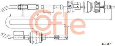 Cable Pull, clutch control COFLE 92.11.3067