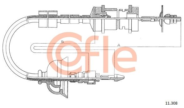 COFLE 92.11.308 Cable Pull, clutch control