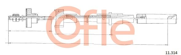 COFLE 92.11.314 Cable Pull, clutch control
