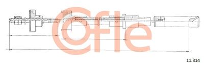 Cable Pull, clutch control COFLE 92.11.314