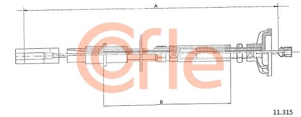 COFLE 92.11.315 Cable Pull, clutch control