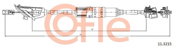COFLE 92.11.3215 Cable Pull, clutch control
