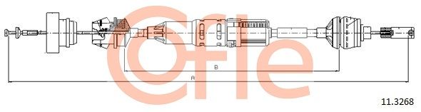 COFLE 92.11.3268 Cable Pull, clutch control