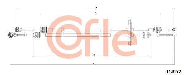 COFLE 92.11.3272 Cable Pull, manual transmission