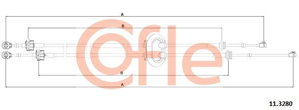 COFLE 92.11.3280 Cable Pull, manual transmission