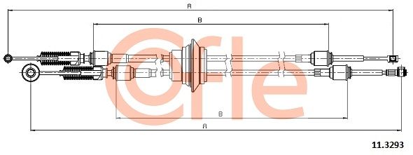 COFLE 92.11.3293 Cable Pull, manual transmission