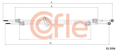Cable Pull, manual transmission COFLE 92.11.3356