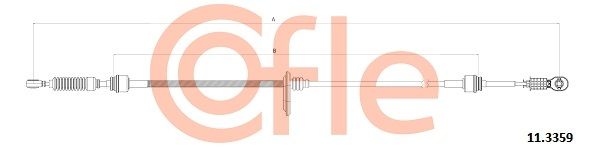 COFLE 92.11.3359 Cable Pull, manual transmission