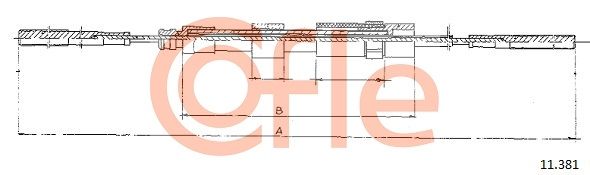 COFLE 92.11.381 Cable Pull, clutch control