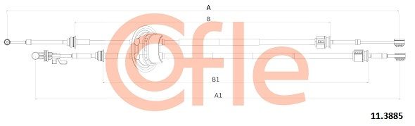 COFLE 92.11.3885 Cable Pull, manual transmission