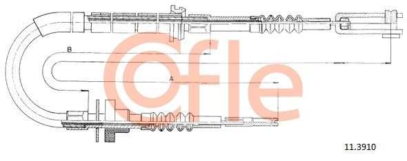 COFLE 92.11.3910 Cable Pull, clutch control
