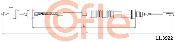 COFLE 92.11.3922 Cable Pull, clutch control