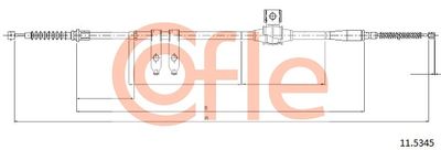 Cable Pull, parking brake COFLE 92.11.5345