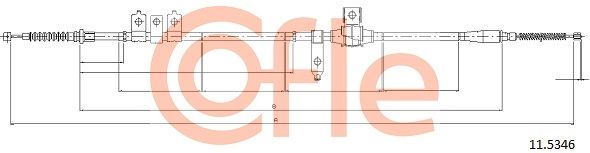 COFLE 92.11.5346 Cable Pull, parking brake