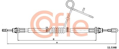 Cable Pull, parking brake COFLE 92.11.5348