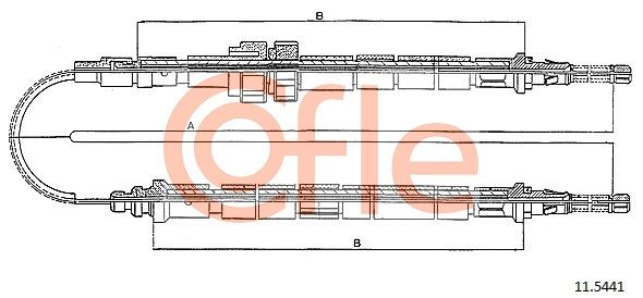 COFLE 92.11.5441 Cable Pull, parking brake