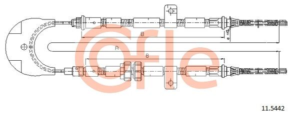 COFLE 92.11.5442 Cable Pull, parking brake