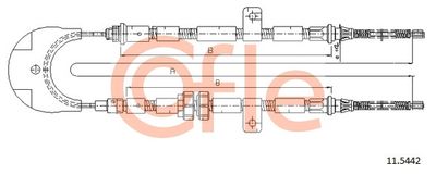 Cable Pull, parking brake COFLE 92.11.5442