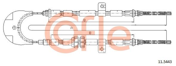 COFLE 92.11.5443 Cable Pull, parking brake