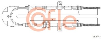 Cable Pull, parking brake COFLE 92.11.5443