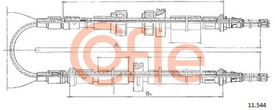 Cable Pull, parking brake COFLE 92.11.544