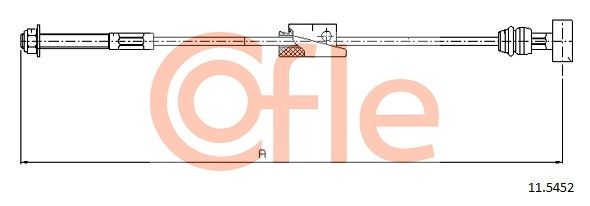 COFLE 92.11.5452 Cable Pull, parking brake