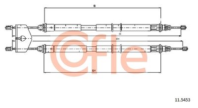 Cable Pull, parking brake COFLE 92.11.5453