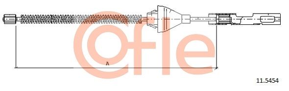 COFLE 92.11.5454 Cable Pull, parking brake