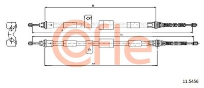 Cable Pull, parking brake COFLE 92.11.5456