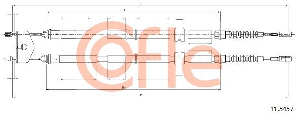 COFLE 92.11.5457 Cable Pull, parking brake