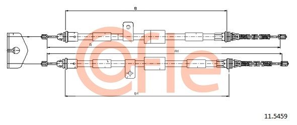 COFLE 92.11.5459 Cable Pull, parking brake
