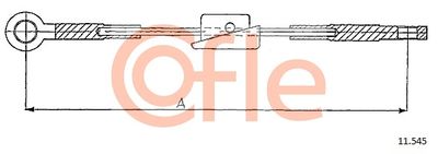 Cable Pull, parking brake COFLE 92.11.545