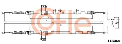 Cable Pull, parking brake COFLE 92.11.5468