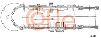 Cable Pull, parking brake COFLE 92.11.546