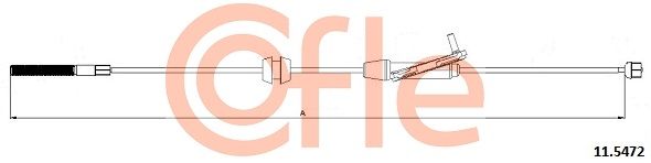 COFLE 92.11.5472 Cable Pull, parking brake
