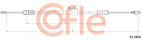 COFLE 92.11.5476 Cable Pull, parking brake