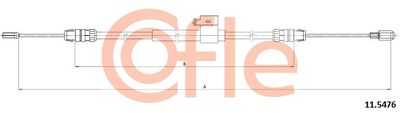 Cable Pull, parking brake COFLE 92.11.5476