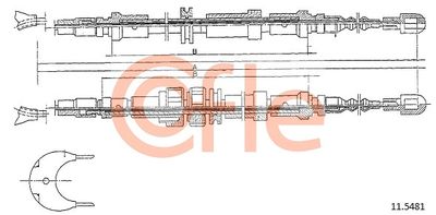Cable Pull, parking brake COFLE 92.11.5481