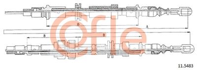 Cable Pull, parking brake COFLE 92.11.5483