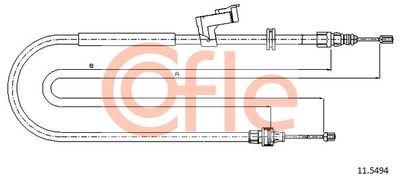 Cable Pull, parking brake COFLE 92.11.5494