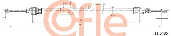 COFLE 92.11.5496 Cable Pull, parking brake