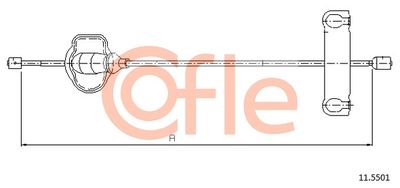 Cable Pull, parking brake COFLE 92.11.5501