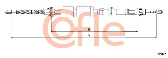 COFLE 92.11.5502 Cable Pull, parking brake
