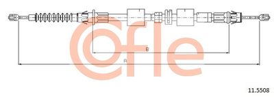 Cable Pull, parking brake COFLE 92.11.5508