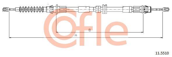COFLE 92.11.5510 Cable Pull, parking brake
