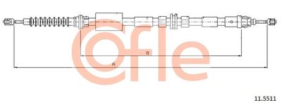 Cable Pull, parking brake COFLE 92.11.5511