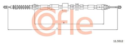 Cable Pull, parking brake COFLE 92.11.5512